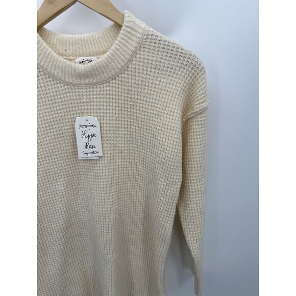 NWT Hippie Rose Winter Cloud Knit Crew Neck Long Sleeve Sweater Womens Size XS - Picture 8 of 8